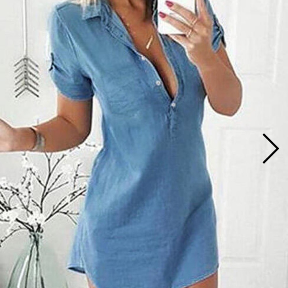 Grey denim dress